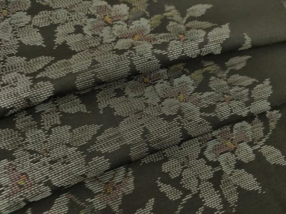 平和屋着物●本場大島紬　枝花文　正絹　逸品　DABE5124ps