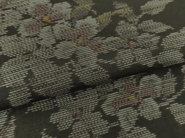 平和屋着物●本場大島紬　枝花文　正絹　逸品　DABE5124ps