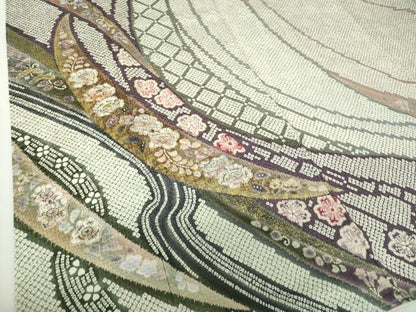 平和屋着物●吉乃一廉　幻の辻が花　訪問着　辻が花　金彩　正絹　逸品　DABE5126ps