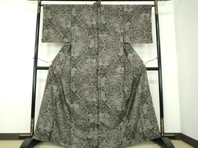 平和屋着物●本場大島紬　9マルキ　樹林文　正絹　逸品　未使用　DABE5127ps