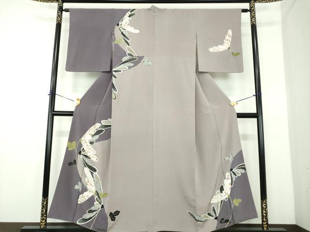 平和屋着物●訪問着　草花文　金彩　正絹　逸品　DABE5133ps