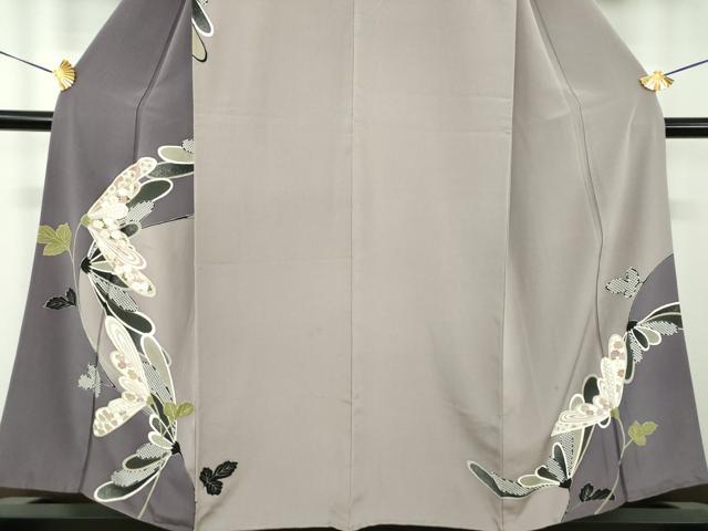 平和屋着物●訪問着　草花文　金彩　正絹　逸品　DABE5133ps
