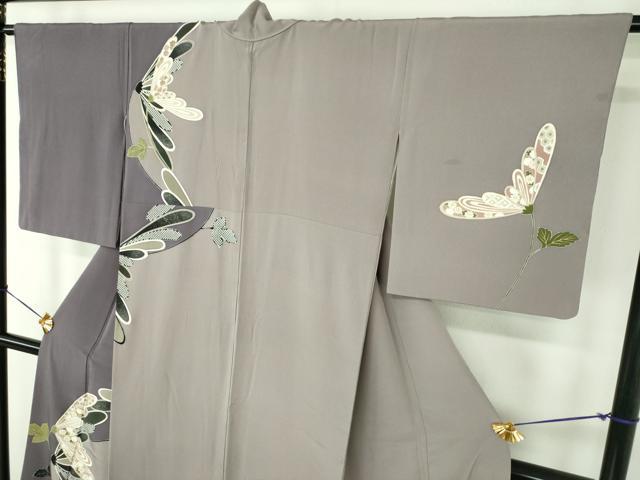 平和屋着物●訪問着　草花文　金彩　正絹　逸品　DABE5133ps