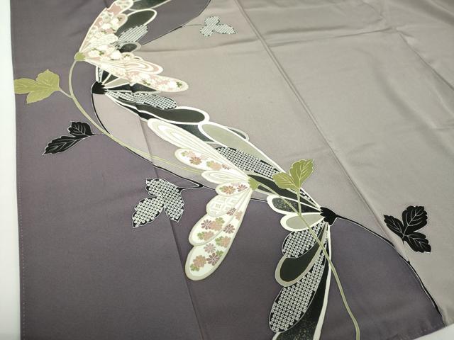 平和屋着物●訪問着　草花文　金彩　正絹　逸品　DABE5133ps
