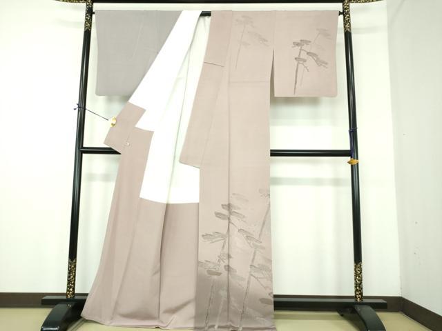 平和屋着物●本加賀友禅作家　鶴見保次監修　訪問着　寿光織　松文　暈し染め　銀糸　さが美扱い　正絹　逸品　DABE5135ps