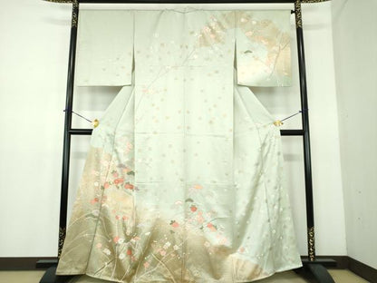 平和屋着物●訪問着　舞桜　吉祥花文　金彩　正絹　逸品　DABE5136ps