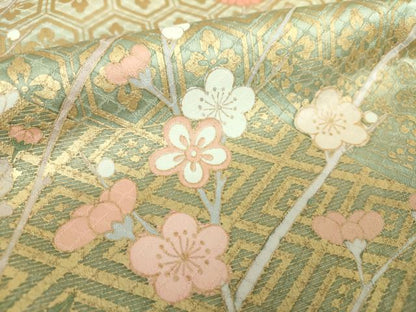 平和屋着物●訪問着　舞桜　吉祥花文　金彩　正絹　逸品　DABE5136ps
