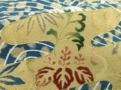 平和屋着物●豪華色留袖　刺繍　立波霞花文　金彩　正絹　逸品　DABE5138ps