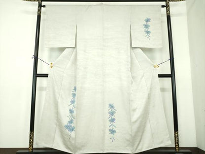 平和屋着物●訪問着　ろうけつ染め　胡蝶蘭　BANKAN　わものや　正絹　逸品　DABE5140ps