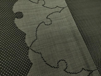 平和屋着物●本場大島紬　9マルキ　雪輪間道　正絹　逸品　DABE5141ps