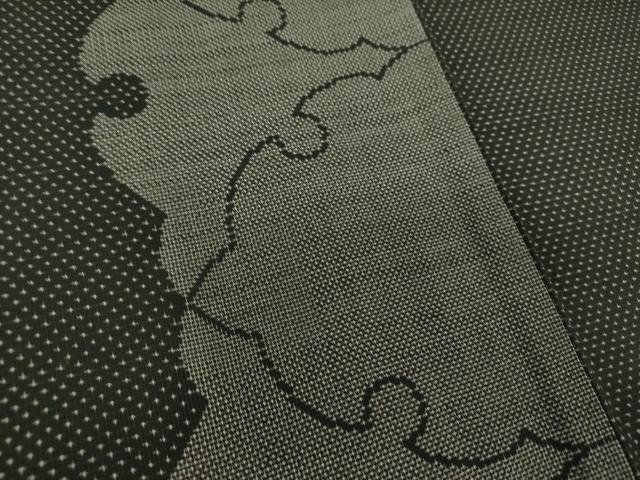 平和屋着物●本場大島紬　9マルキ　雪輪間道　正絹　逸品　DABE5141ps