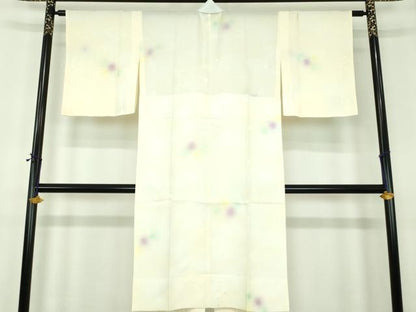 平和屋着物●上質な長襦袢　無双仕立て　絞り　草花文　暈し染め　正絹　逸品　DABE5144ps