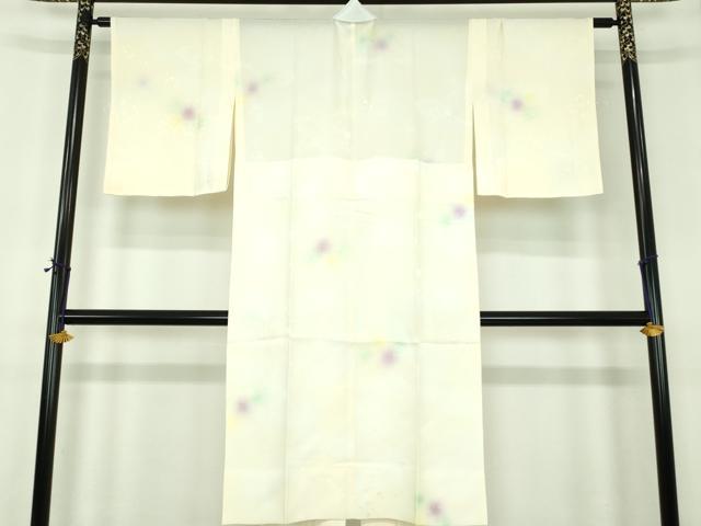 平和屋着物●上質な長襦袢　無双仕立て　絞り　草花文　暈し染め　正絹　逸品　DABE5144ps