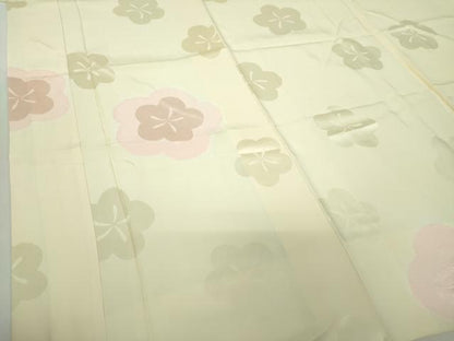 平和屋着物●上質な長襦袢　袷　半衿刺繍　絞り　舞梅　正絹　逸品　DABE5145ps