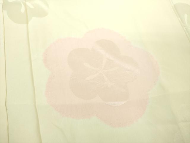 平和屋着物●上質な長襦袢　袷　半衿刺繍　絞り　舞梅　正絹　逸品　DABE5145ps