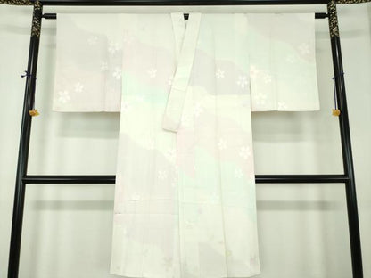 平和屋着物●上質な長襦袢　無双仕立て　絞り　舞桜　暈し染め　正絹　逸品　DABE5146ps