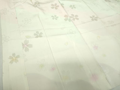 平和屋着物●上質な長襦袢　無双仕立て　絞り　舞桜　暈し染め　正絹　逸品　DABE5146ps