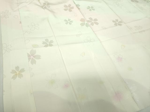 平和屋着物●上質な長襦袢　無双仕立て　絞り　舞桜　暈し染め　正絹　逸品　DABE5146ps