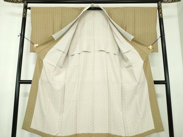 平和屋着物●上質な長襦袢　無双仕立て　半衿刺繍　麻の葉文様　正絹　逸品　DABE5147ps