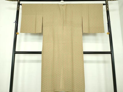 平和屋着物●上質な長襦袢　無双仕立て　半衿刺繍　麻の葉文様　正絹　逸品　DABE5147ps