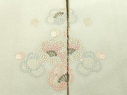 平和屋着物●上質な長襦袢　無双仕立て　半衿刺繍　麻の葉文様　正絹　逸品　DABE5147ps