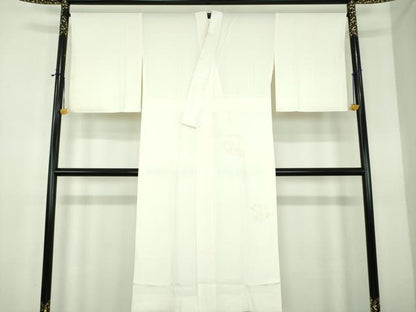 平和屋着物●上質な長襦袢　無双仕立て　菊唐草　生成色　正絹　逸品　DABE5148ps