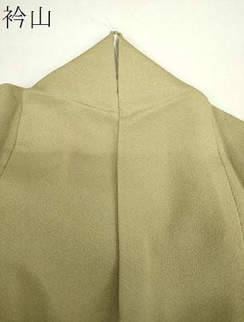 平和屋着物●本加賀友禅作家　直江良三監修　色無地　鶸茶色　正絹　逸品　DABE5150ps