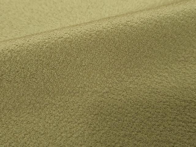 平和屋着物●本加賀友禅作家　直江良三監修　色無地　鶸茶色　正絹　逸品　DABE5150ps