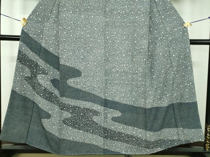 平和屋着物●訪問着　霞文　たたき染め　正絹　逸品　DABE5154ps