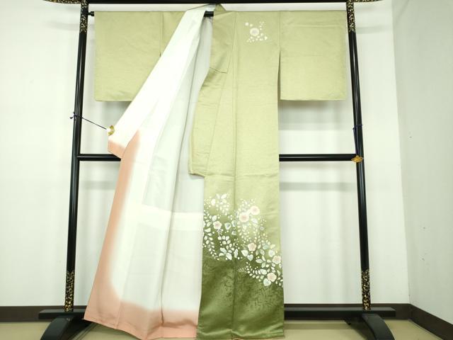 平和屋着物●訪問着　辻が花　暈し染め　金銀彩　正絹　逸品　DABE5155ps
