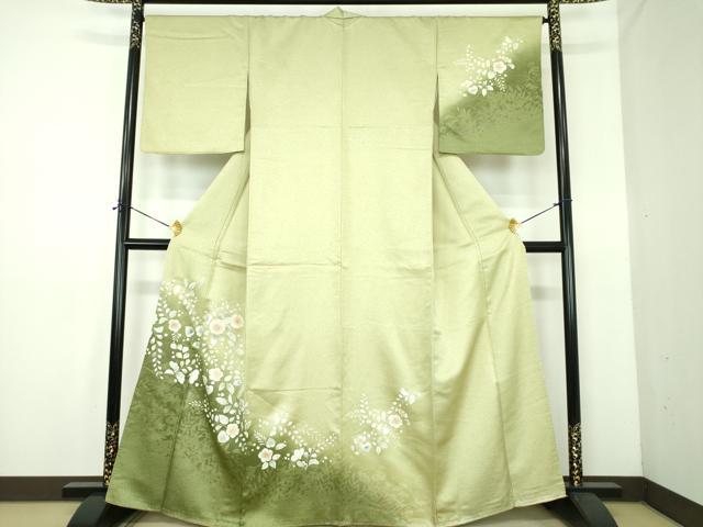 平和屋着物●訪問着　辻が花　暈し染め　金銀彩　正絹　逸品　DABE5155ps