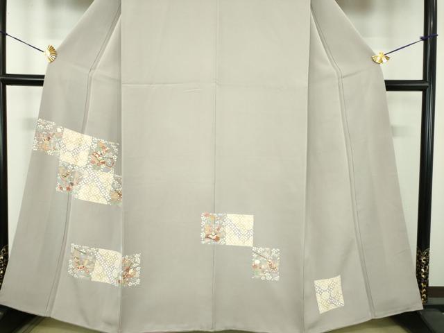 平和屋着物●訪問着　宝尽くし舞蝶花文　金彩　正絹　逸品　DABE5156ps