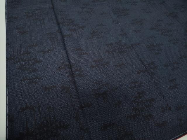 平和屋着物●結城紬　100亀甲　笹竹文　正絹　逸品　未使用　DABE5158ps