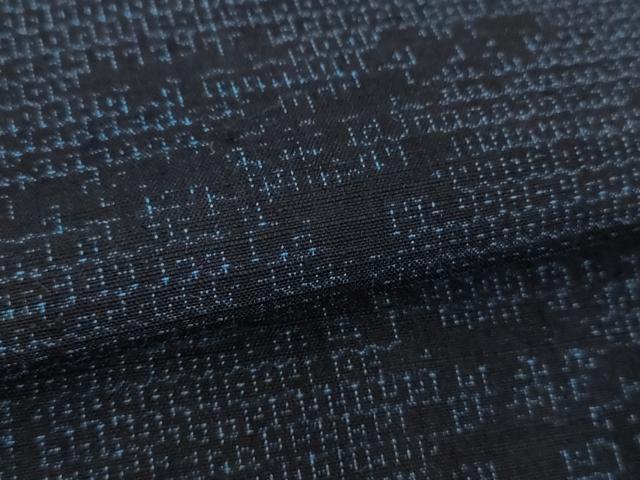 平和屋着物●結城紬　100亀甲　笹竹文　正絹　逸品　未使用　DABE5158ps