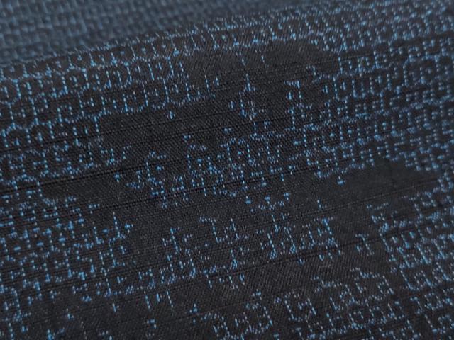 平和屋着物●結城紬　100亀甲　笹竹文　正絹　逸品　未使用　DABE5158ps