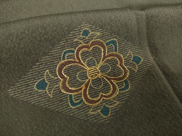 平和屋着物●訪問着　駒刺繍　竹屋町刺繍　花菱文　金銀彩　正絹　逸品　DABE5159ps