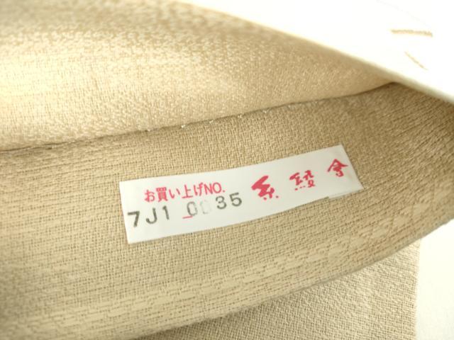 平和屋着物●六通柄袋帯　横段文　金糸　正絹　逸品　DABE5165ps