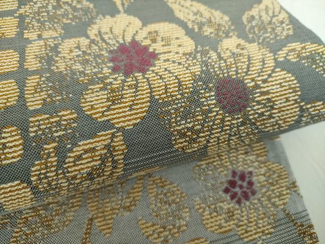 平和屋着物●両面　六通柄袋帯　辻が花　金糸　正絹　逸品　DABE5169ps
