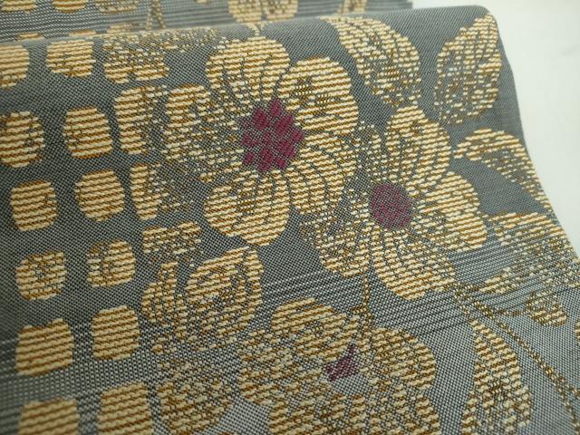 平和屋着物●両面　六通柄袋帯　辻が花　金糸　正絹　逸品　DABE5169ps