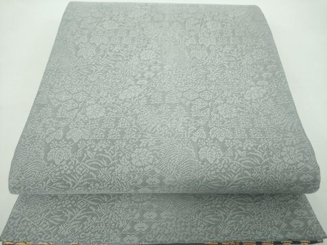 平和屋着物●両面　六通柄袋帯　辻が花　金糸　正絹　逸品　DABE5169ps