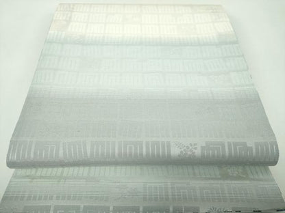 平和屋着物●両面　全通柄袋帯　型染　草花文　やまと誂製　正絹　逸品　DABE5179ps