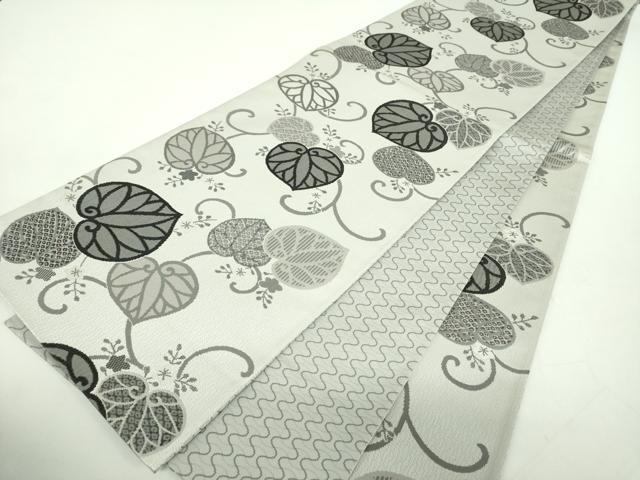 平和屋着物●両方向　両面　全通柄袋帯　経錦　葵小袖文様　正絹　逸品　DABE5194ps