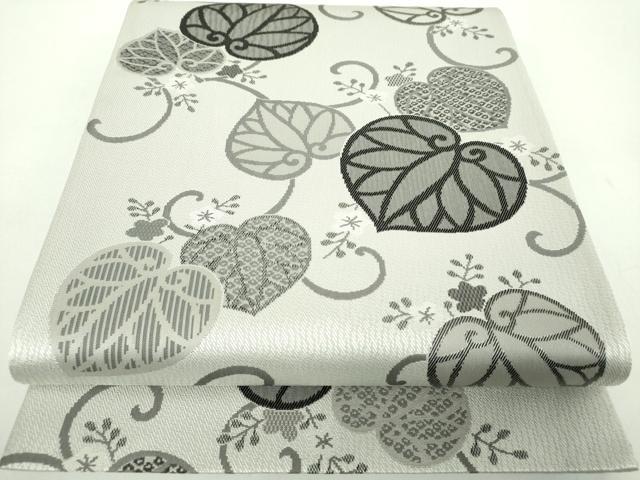 平和屋着物●両方向　両面　全通柄袋帯　経錦　葵小袖文様　正絹　逸品　DABE5194ps