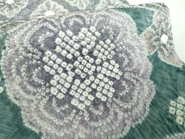 平和屋着物●名門　藤娘きぬたや・総絞り　九寸開き名古屋帯　花菱文　正絹　逸品　DABE5199ps