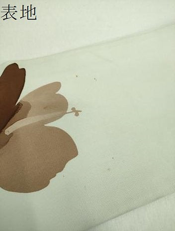 平和屋着物●日展染色作家　高久空木　ろうけつ染　塩瀬　九寸名古屋帯　枝花文　正絹　逸品　DABE5202ps