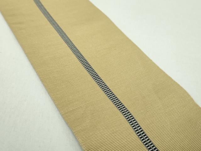 平和屋着物●男性　本場筑前博多織　両面　角帯　献上　間道　正絹　逸品　DABE5221ps