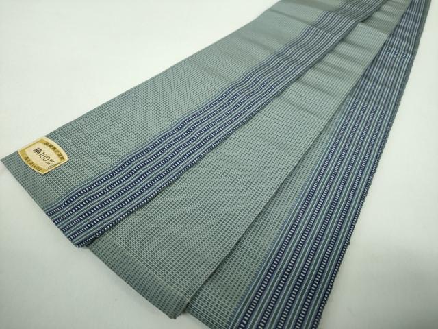平和屋着物●男性　角帯　宝来織　間道　証紙付き　正絹　逸品　DABE5232ps