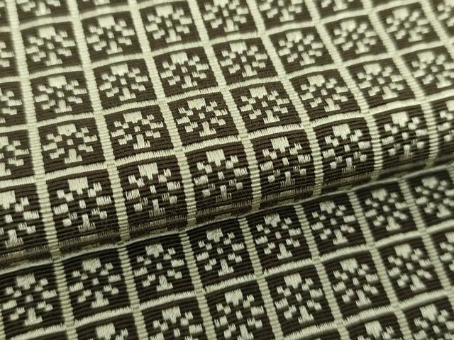平和屋着物●男性　本場筑前博多織　両面　角帯　いちご錦　正絹　逸品　DABE5248ps