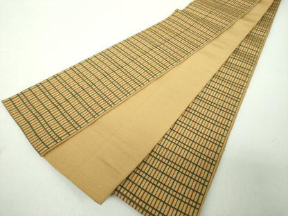平和屋着物●男性　本場筑前博多織　角帯　吉野間道　正絹　逸品　DABE5251ps