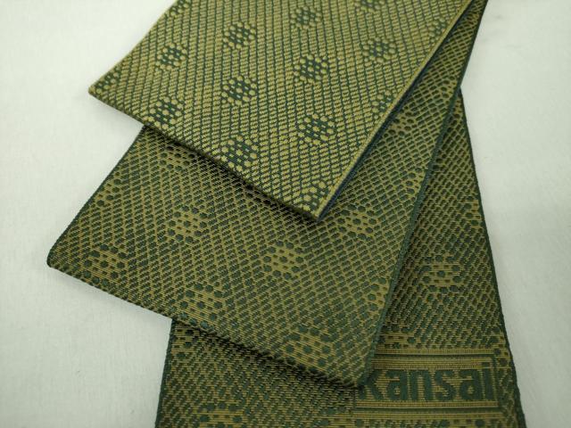平和屋着物●男性　世界的ファッションデザイナー　山本寛斎　kansaiブランド　両面　角帯　いちご錦　逸品　DABE5258ps